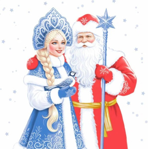 Салфетка НГ 1-сл. 24*24  40л Desna Дизайн Дед Мороз и Снегурочка /32пач*кор/57535