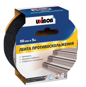 Лента противоскольжения 50мм*5м UNIBOB черная (12шт*кор)  (к39293)