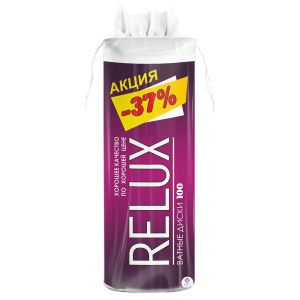 Ватные диски 100шт  RELUX  /24 пач*кор