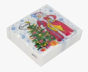 Салфетка НГ 1-сл. 24*24  40л Desna Дизайн Дед Мороз и ель /32пач*кор/57533