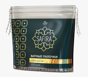 Ватные палочки  пакет /1пак*200шт/ SAFIRA /42 пач*кор