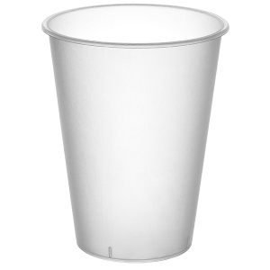 Стакан 375/410 мл Bubble Сup МАТОВЫЙ, Прозрачный ПП 90мм /ВЗЛП /1020П /12уп*25шт/300шт/